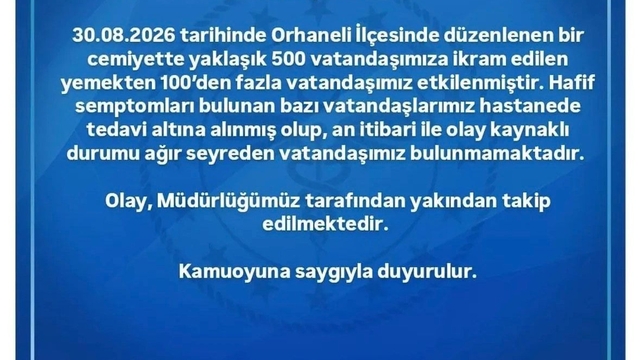 Bursa'da düğün yemeği ardından 100'den fazla kişi hastaneye kaldırıldı (2)