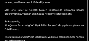 Uşak'ta Milli Birlik Zafer ve Gençlik Günleri kapsamında gerçekleştirilecek...