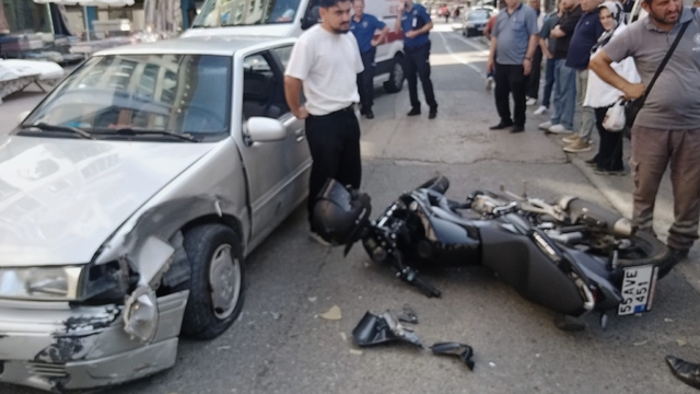 Kask, 17 yaşındaki motosikletliyi ölümden kurtardı