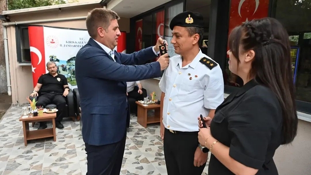 Kırıkkale'de jandarma personeline rütbe terfi töreni