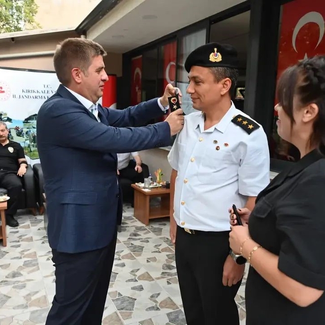 Kırıkkale'de jandarma personeline rütbe terfi töreni