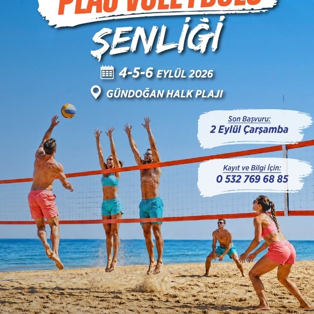 Plaj Voleybolu Şenliği Gündoğan'da