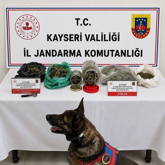 Jandarma operasyonunda bin 200 gram uyuşturucu ele geçirildi