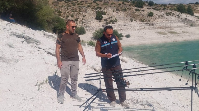 Çavdarhisar Barajı'nda su ürünleri ve avcılık denetimi