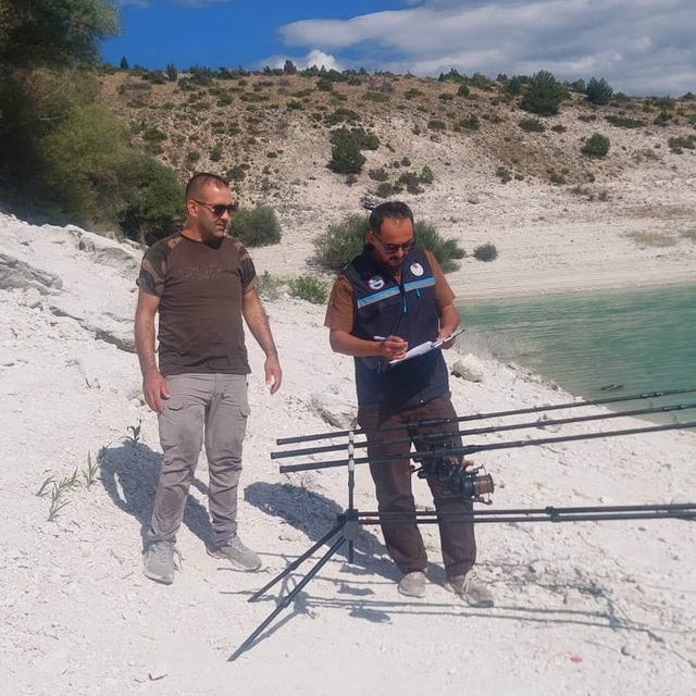 Çavdarhisar Barajı'nda su ürünleri ve avcılık denetimi
