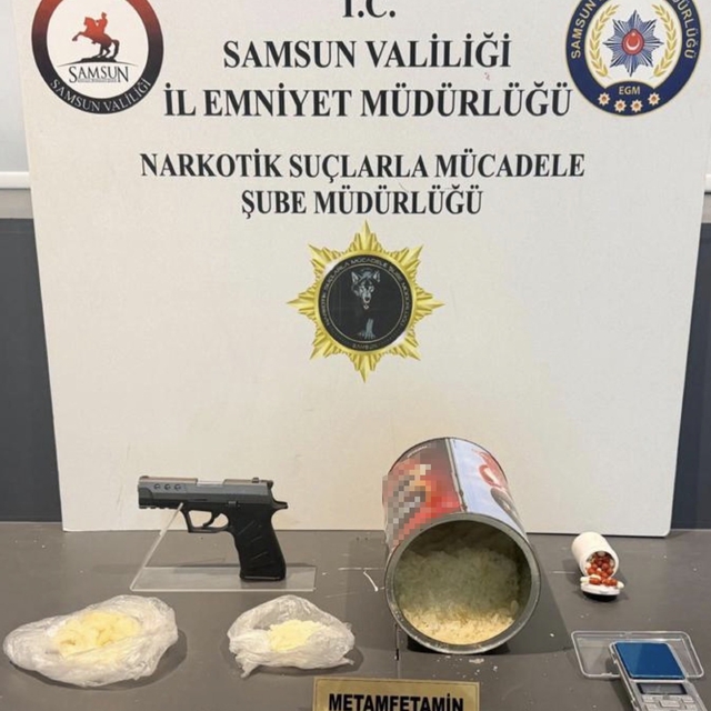 Samsun'da 760 gram metamfetamin ele geçirildi