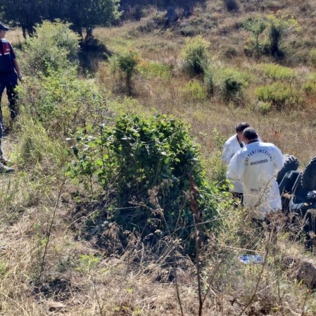 Şarampole devrilen ATV'nin sürücüsü öldü