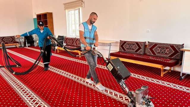 Adıyaman'da ibadethanelerde temizlik çalışması