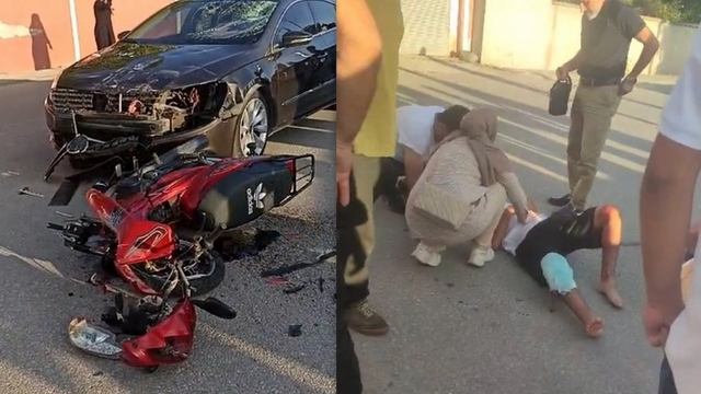 Erzincan'da otomobil ile motosiklet çarpıştı: 2 genç yaralandı