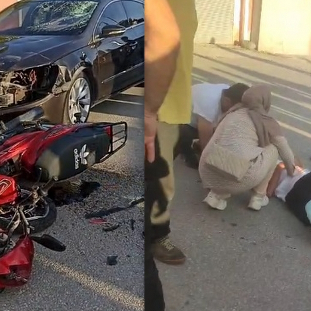 Erzincan'da otomobil ile motosiklet çarpıştı: 2 genç yaralandı