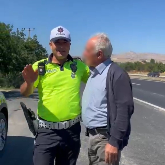 Ceza yememek için eşini yolda bırakıp uygulamaya girdi, polisten "evde bula...