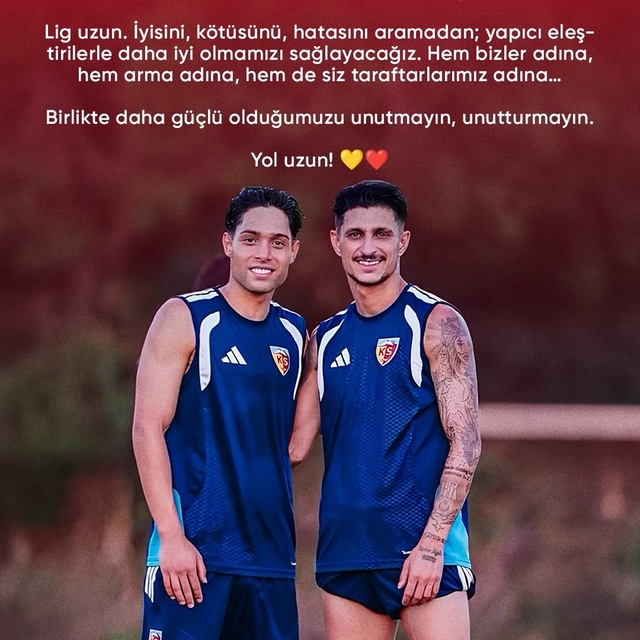 Kayserisporlu Benhur'dan Talha'ya destek: "Memleketin değerlerine sahip çık...