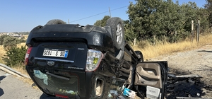 Uşak'ta takla atan otomobilin sürücüsü hayatını kaybetti