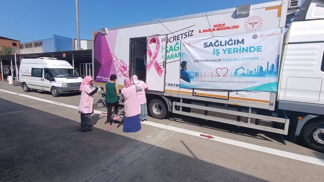 Düzce'nin kanser tarama tırı Bartın'da hizmet veriyor