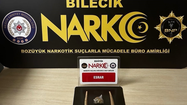 Bilecik'te bir şahsın üzerinde esrar maddesi çıktı
