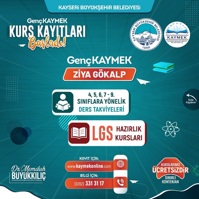 Büyükşehir'in Genç KAYMEK kurslarında yeni dönem kayıtları sürüyor