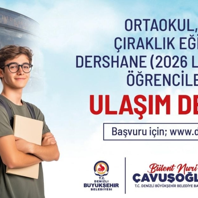 Denizli'de öğrencilere aylık 44 binişlik ulaşım desteği
Ücretsiz ulaşım des...