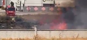 Karapınar'da ot yangını paniği