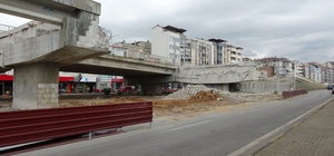 Trabzon'da Reşadiye Viyadüğünde yıkım çalışmaları sürüyor