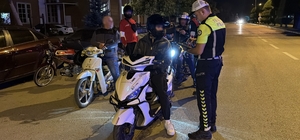 Bolu'da gece denetiminde motosikletlilere hayati uyarı