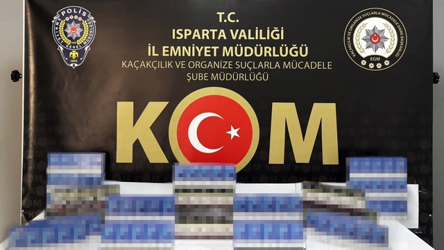 Isparta'da 300 paket kaçak sigara ele geçirildi