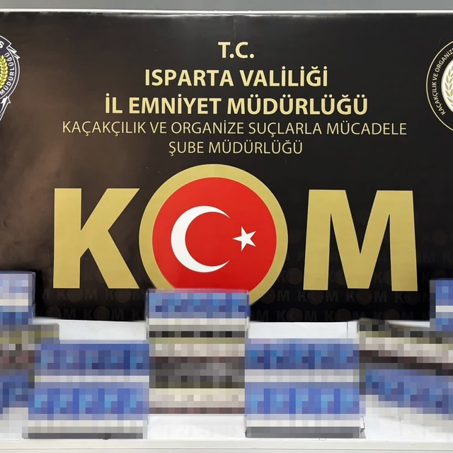 Isparta'da 300 paket kaçak sigara ele geçirildi