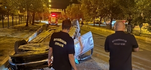 Takla atan otomobilin sürücüsü ağır yaralandı