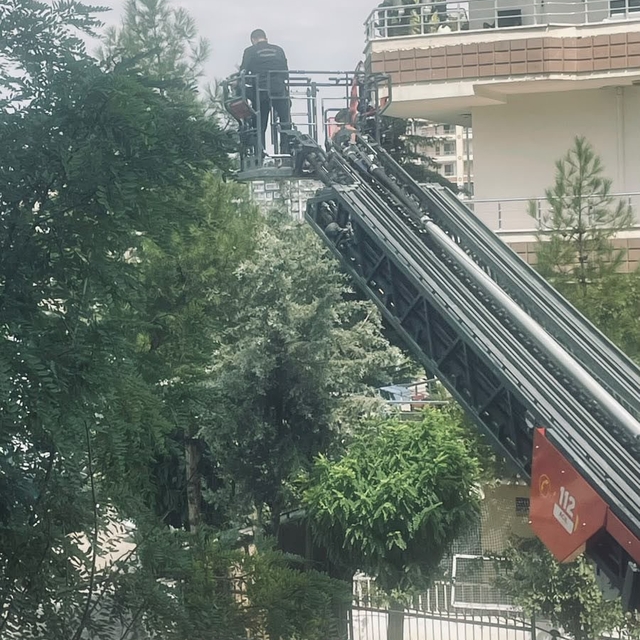 Diyarbakır'da korkutan yangın: Mahsur kalan çocuklar itfaiye merdiveni ile...