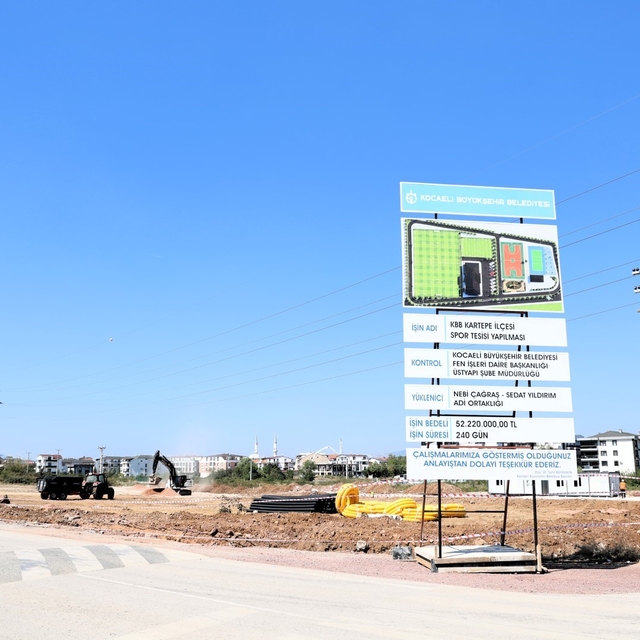 Kartepe'ye modern spor kompleksi inşa ediliyor