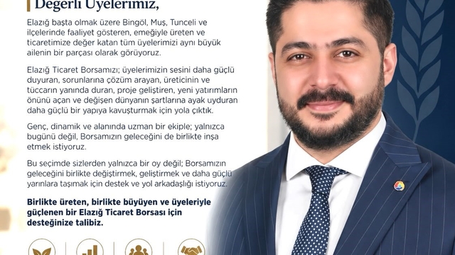 Başkan adayı Şenol Arslan: "Borsamızın geleceğini birlikte inşa etmek istiyoruz"