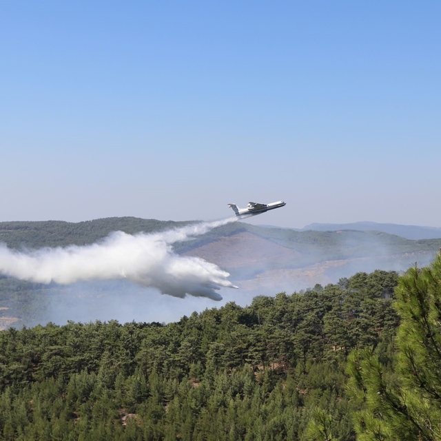 Muğla'daki yangının enerjisi düşürüldü