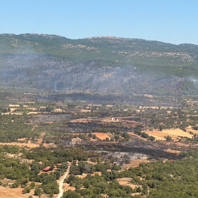 Muğla'daki yangına 90 saniyede 15 ton su bıraktılar
Muğla yangını kontrol a...