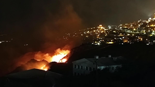 Mardin'de örtü yangını; müdahale sürüyor