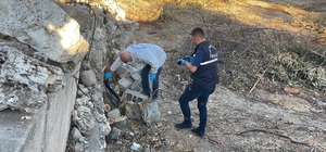 Karaman'da evin bahçesinde tüfek bulundu