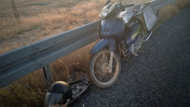 Kayseri'de bariyerlere çarpan motosikletin sürücüsü öldü
