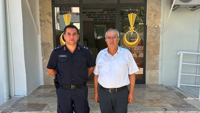 Başkan Arslan'dan İlçe Jandarma Komutanı Arslan'a hayırlı olsun ziyareti