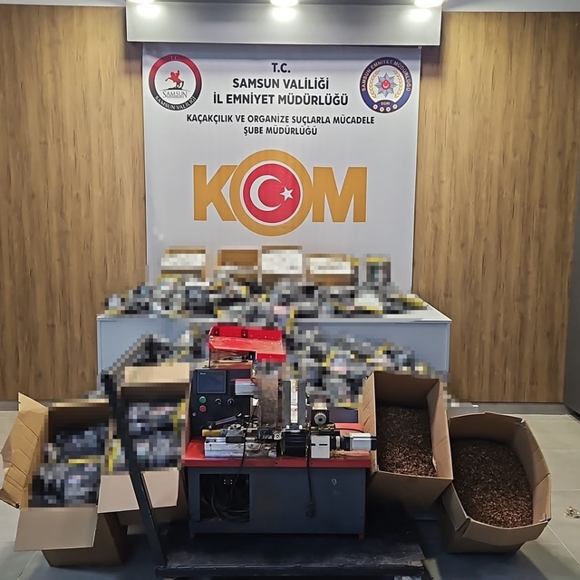 Kaçak 14 bin makaron ve 23 kilo tütün piyasaya sürülmeden ele geçirildi