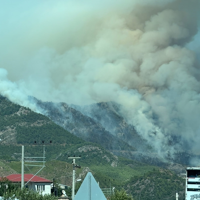 Mersin'deki orman yangını sürüyor