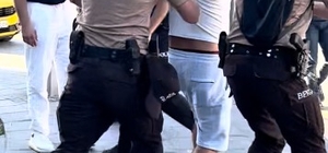 İnşaatta başlayan kavga polis merkezi önünde devam etti