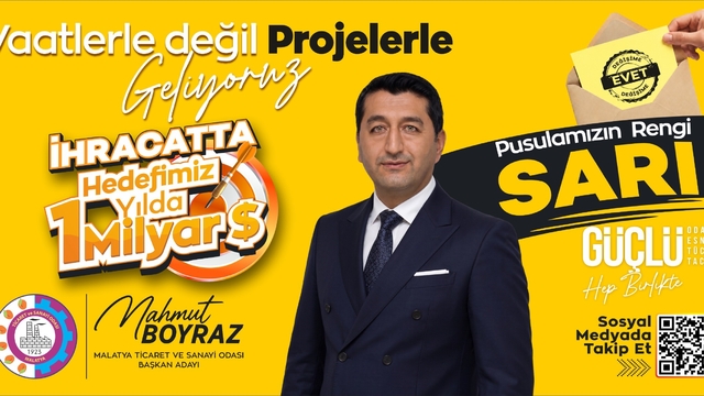 MTSO Başkan Adayı Boyraz'ın pusula rengi belli oldu