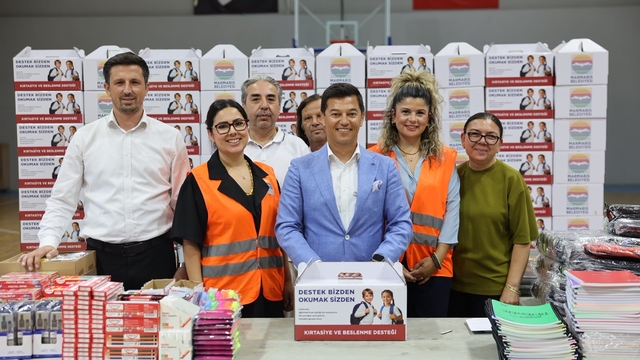 Marmaris'te öğrenciler yeni eğitim yılına destekle başlıyor