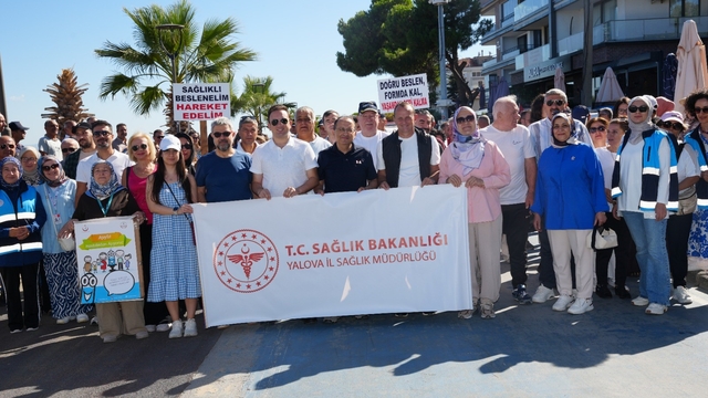 Çiftlikköy'de sağlıklı yaşam için yürüdüler