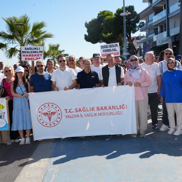 Çiftlikköy'de sağlıklı yaşam için yürüdüler