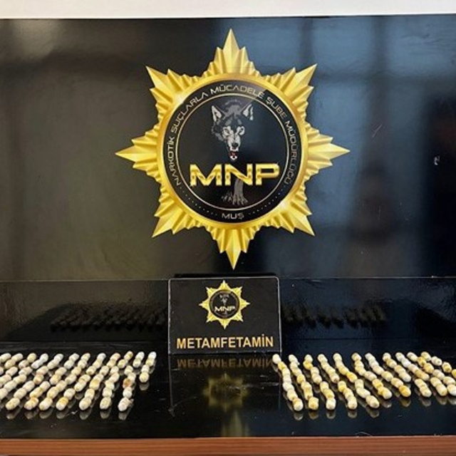Muş'ta 1 kilo 146 gram metamfetamin ele geçirildi