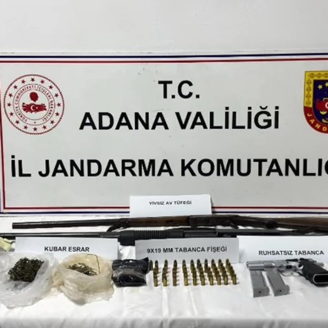Adana'da 6 ruhsatız silah ele geçirildi
