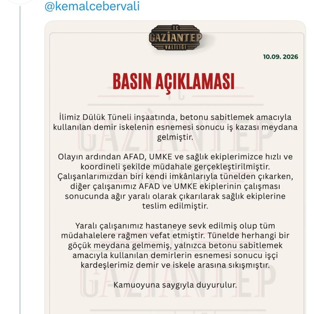 Tünelde çalışan işçiler demir ile iskele arasına sıkıştı: 1 ölü, 5 yaralı