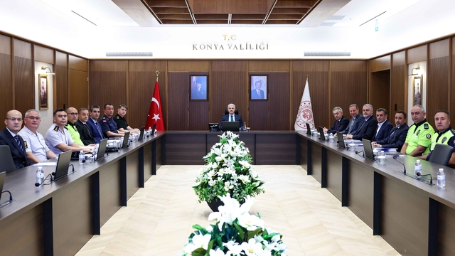 Konya'da okullarda alınan güvenlik tedbirleri değerlendirildi