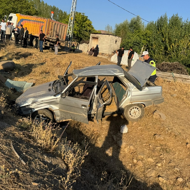 Bingöl'de şarampole devrilen otomobildeki 4 kişi yaralandı