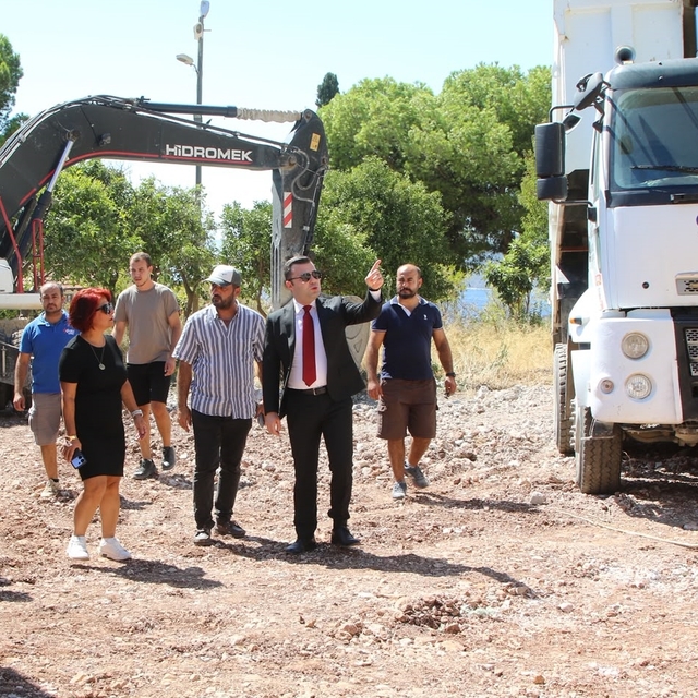 Kaş'a yeni yapılan adalet binasında inşaat çalışmaları sürüyor