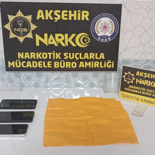 Akşehir'de uyuşturucu operasyonun 3 kişi yakalandı